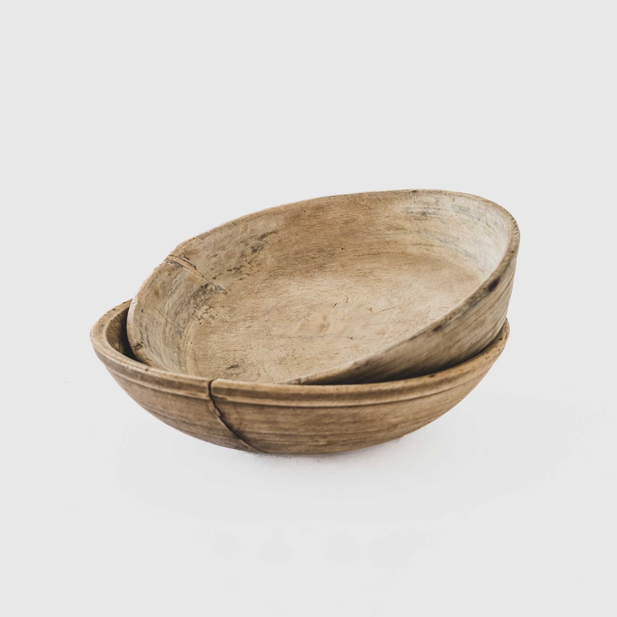 Sumatran Antique Tropical Hardwood Bowls Hand Carved