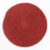 Knitted Handmade Placemat - red