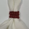 Knitted Napkin Ring - crimson